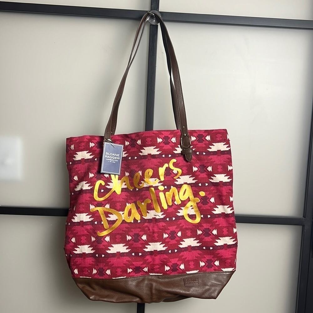 NWT Sloane Ranger CHEERS DARLING Aztec Tote